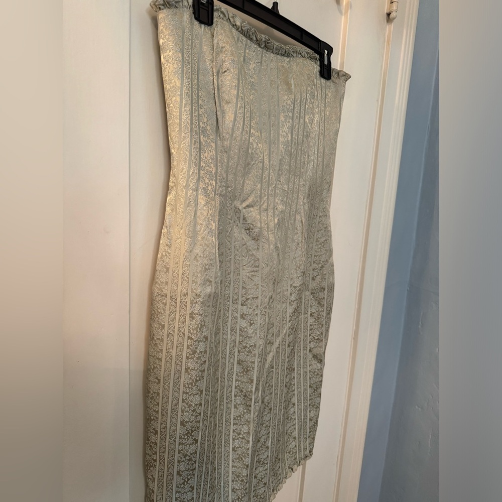 Brocade strapless dress